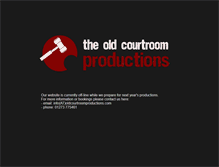 Tablet Screenshot of oldcourtroomproductions.com
